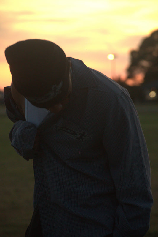 EGLAF X QUICKSILVER BUTTON DOWN FLANNEL
