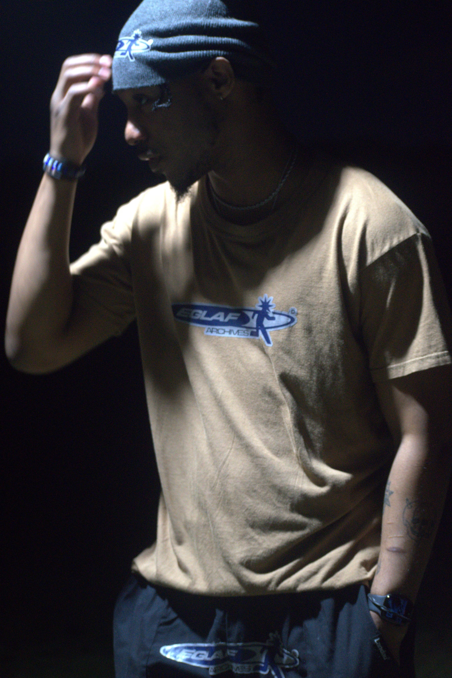 1 OF 1 BROWN EGLAF TEE