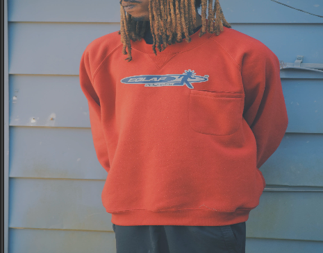 1 OF 1 RED EGLAF CREWNECK SWEATER